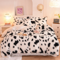 Colorful winter printing soft fluffy duvet cover